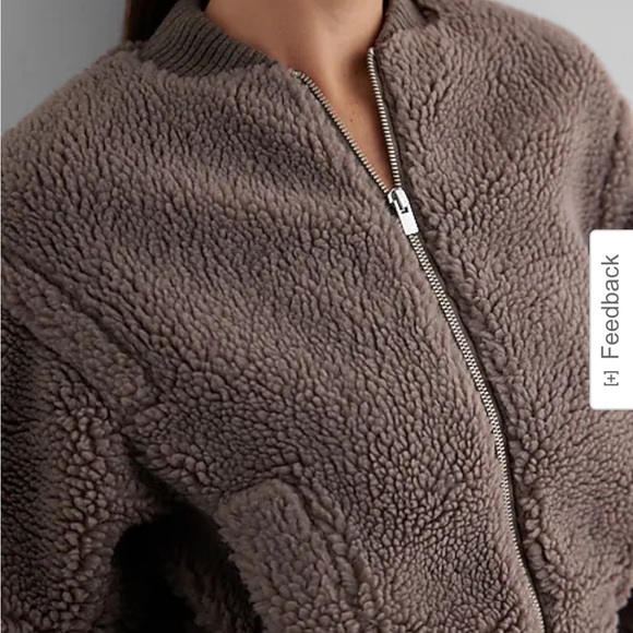 Express Teddy Bomber Jacket - Picture 3 of 7
